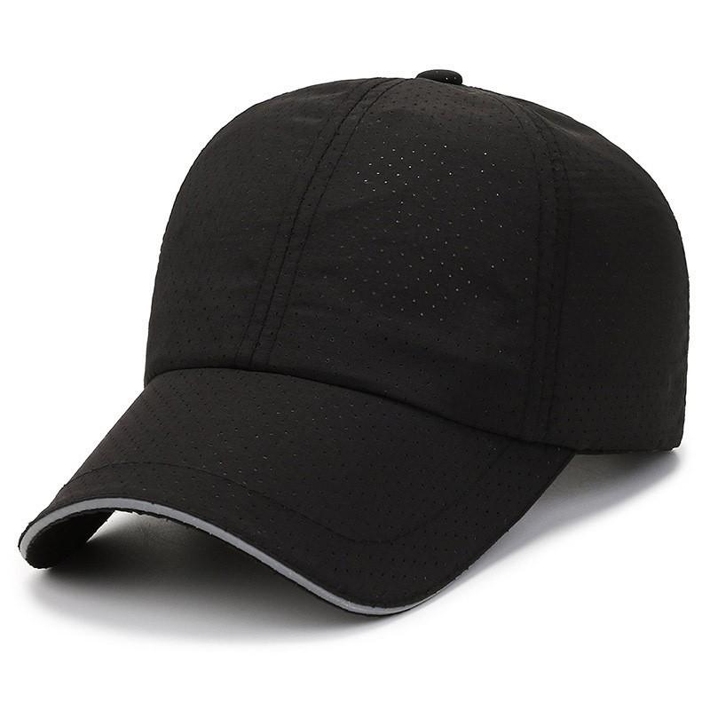Outdoor Breathable Adjustable Baseball Cap With Reflective Stripe For Men Women Summer Sun Protection