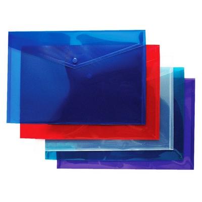 Tiger Stationery Plastic Stud Wallets/Folders (Pack Of 5)