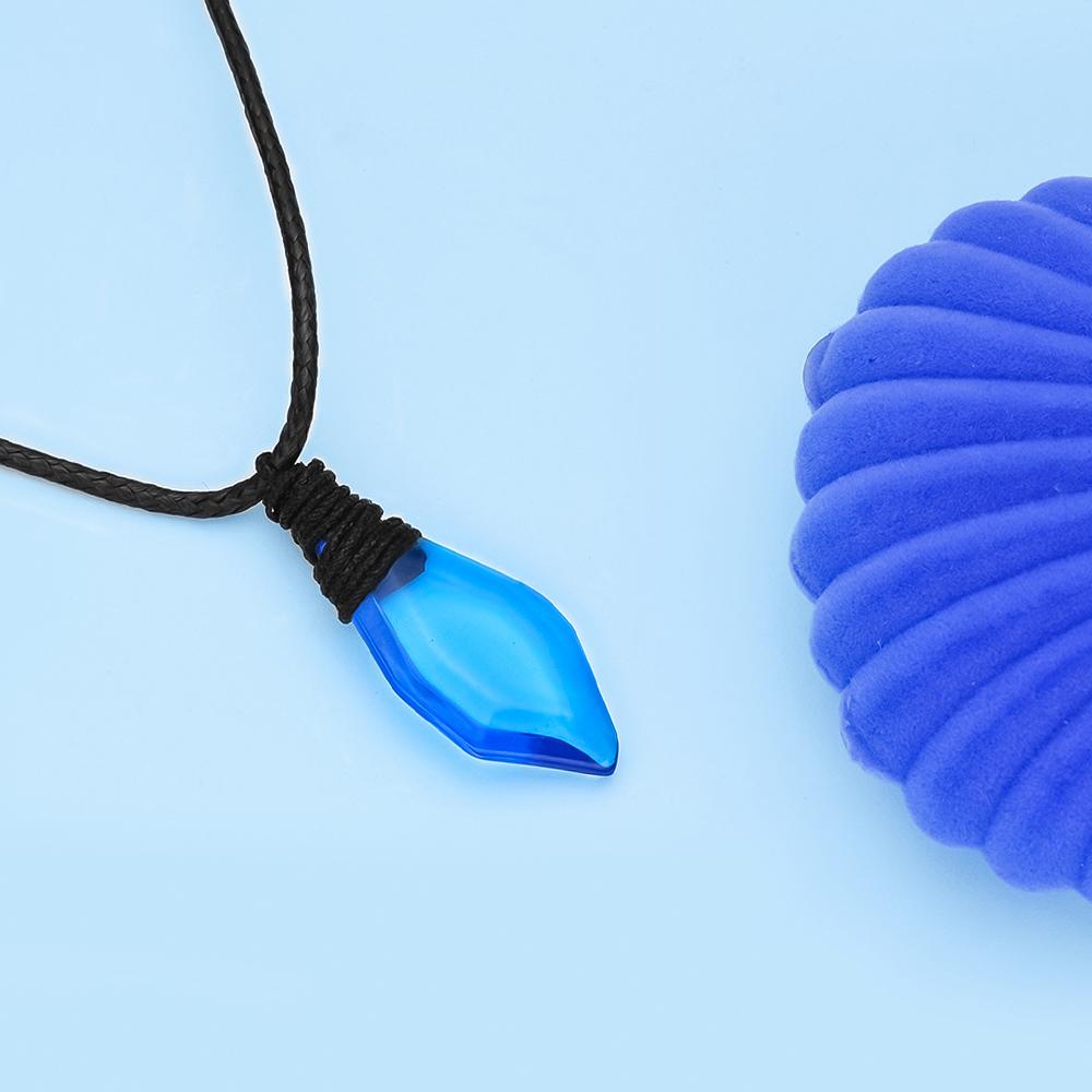 Niebieski Kryształowy Wisiorek Naszyjnik H2o Motyw Oceanu Biżuteria Akcesoria dla Kobiet Dziewcząt Prezent