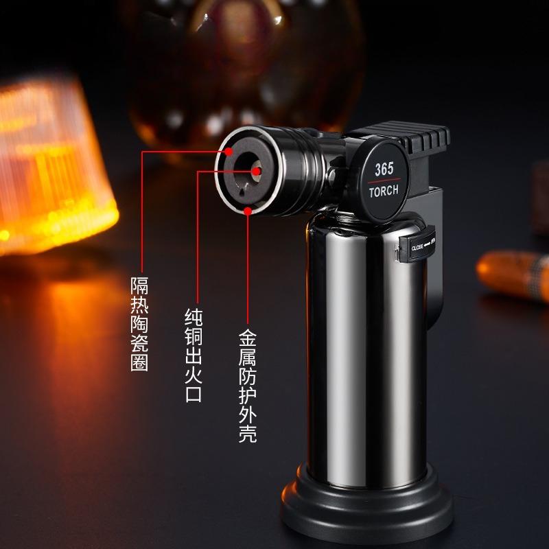New Direct Blue Flame Open Flame Conversion Lighter Windproof Cigar BBQ Portable Flamethrowers Cigarette Accessories Gift
