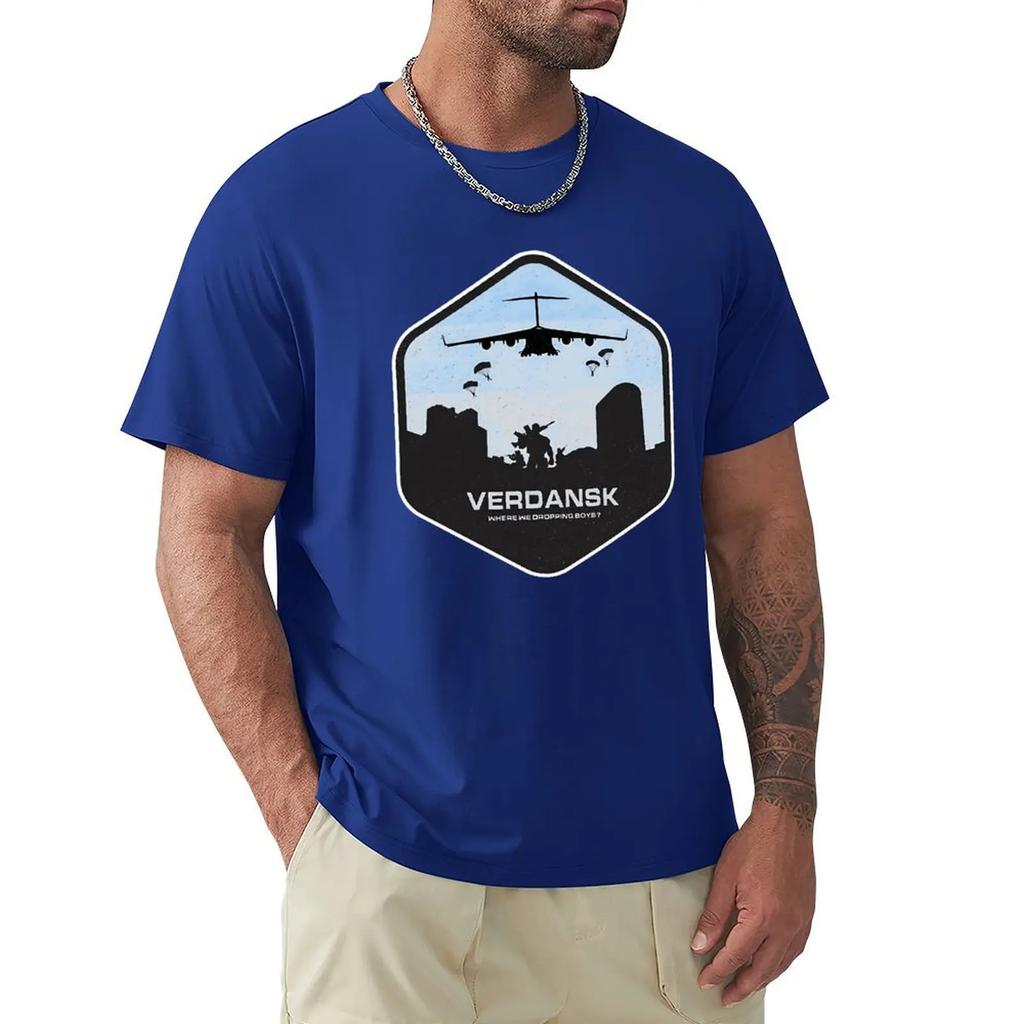 LIDU Verdansk Warzone Battle Royale ClassicAnime Kleiderdesign COD Black Ops Cold War 100% Baumwolle Herren T-Shirt