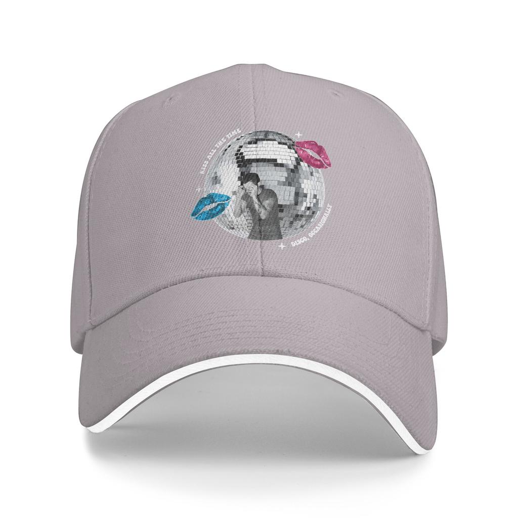 Disco Music Kiss All The Time Harrys Baseball Caps Hip Hop Styles Sandwich Caps Unisex Style Adjustable Dad Hat Outdoor