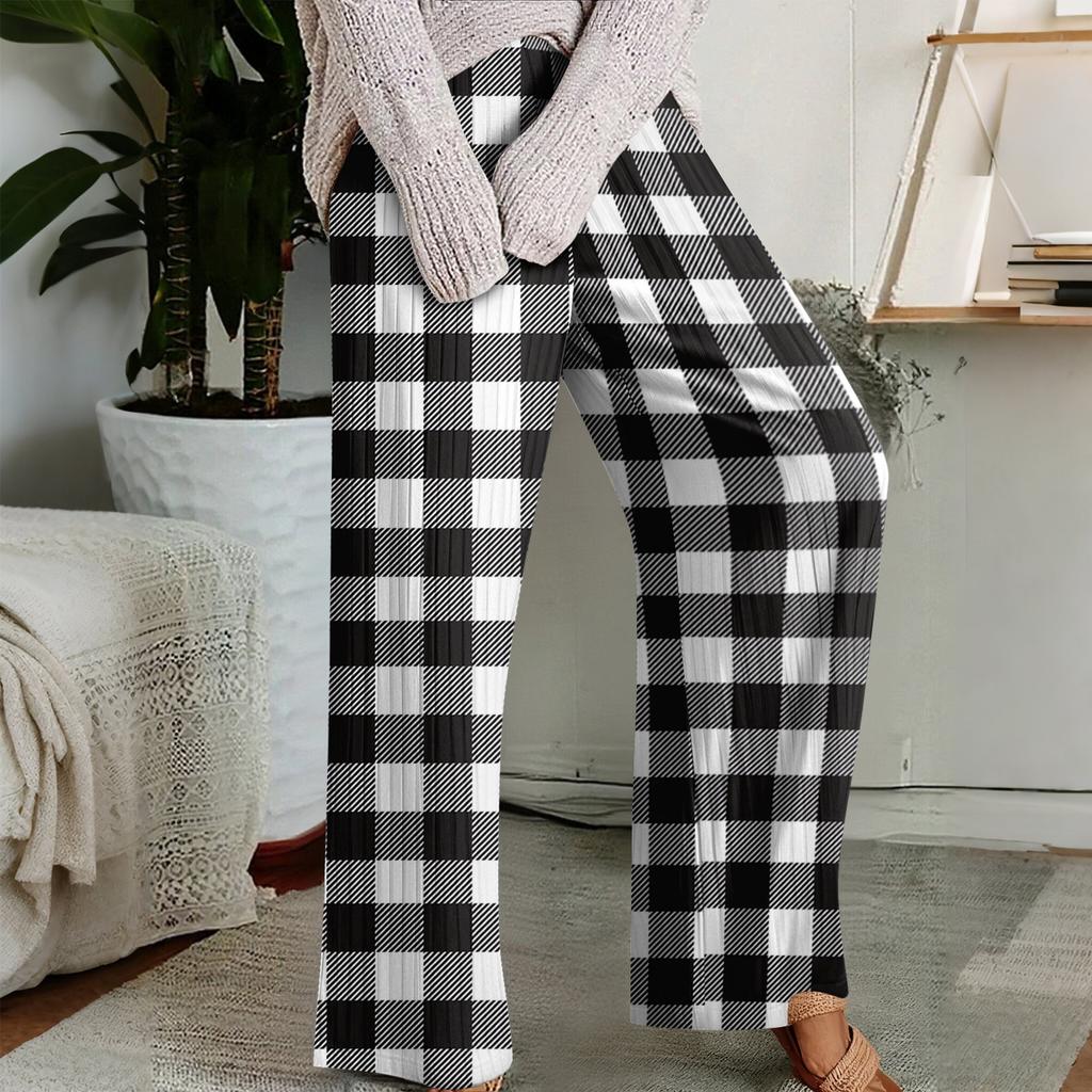 Pajama Pants, Sleepwear, Casual Drawstring Elastic Waist Pants, Comfortable Straight-leg Loose Pants