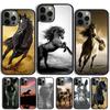 The Running Black Quarter Horse Cover For iPhone 17 Air 15 16 14 13 12 Pro Max 11 Pro Max Plus Phone Case Coque