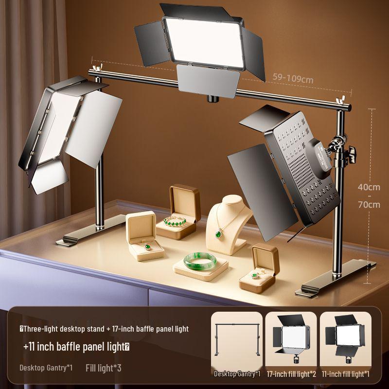 Broadcast Fill Light: LED Desktop Top Light for Live Room Photography and Professional Lighting