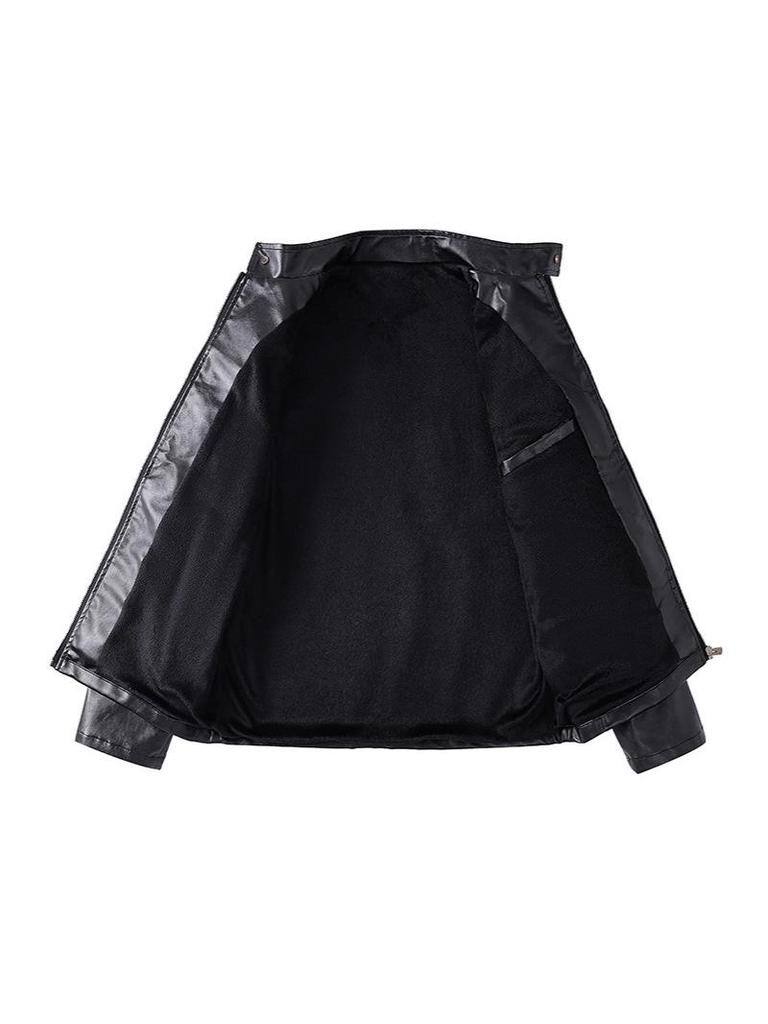 F1 Rennanzug im amerikanischen Stil: Bestickte PPU-Leder-Motorradjacke für den Winter - Unisex