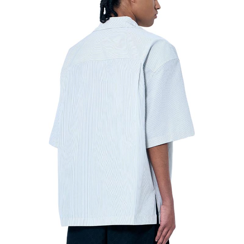 GUCCI Embroidered Striped Shirt 810604-Z7AHN-9025