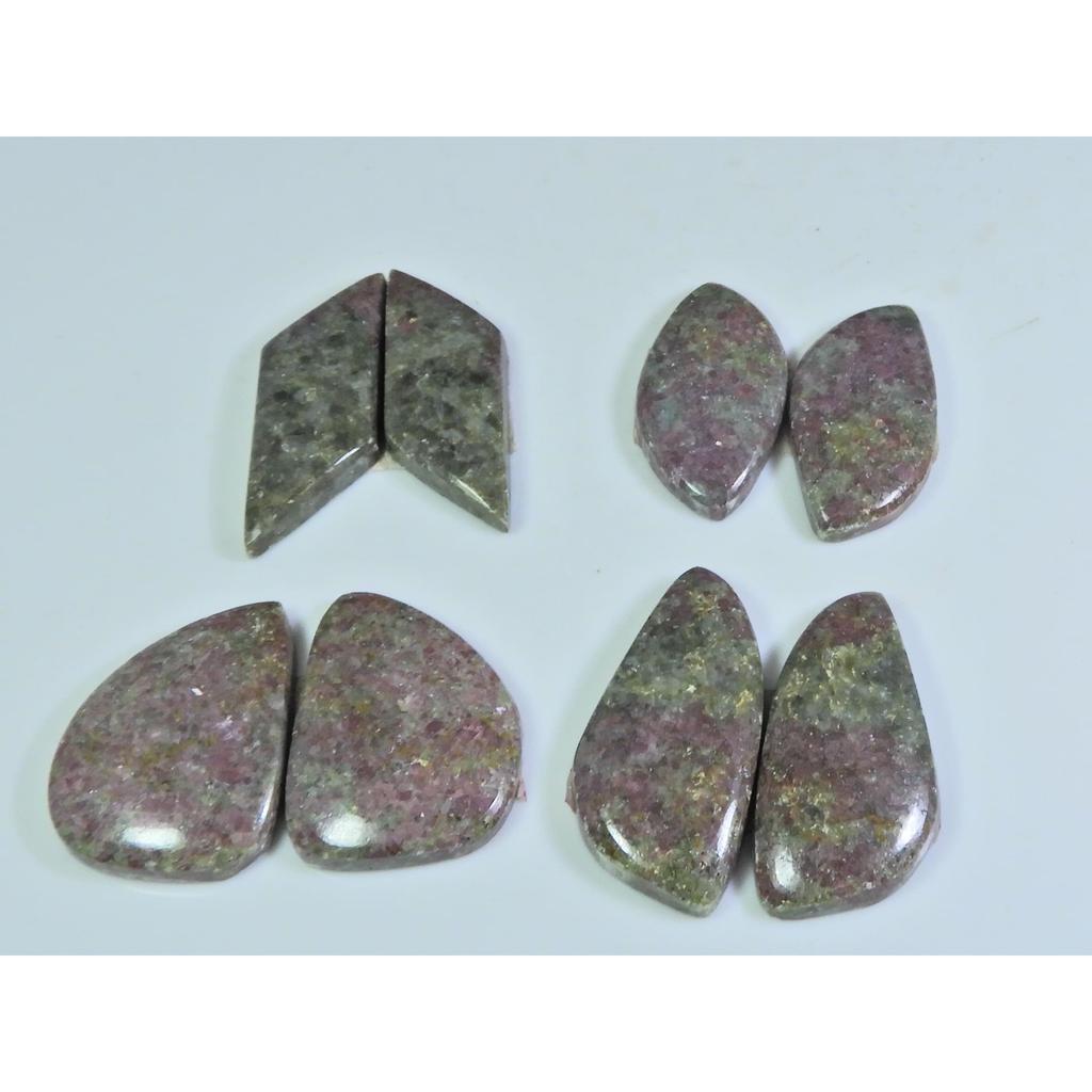 25-27MM Natural Rhodonite Matched Pair Fancy Loose Gemstone 4Pair Lot A-594