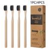 1PCS/4PCS Toothbrush for Adult Biodegradable Bamboo Toothbrush Environmentally Friendly Natural Material Ultra Dense and 10000 S