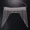Long Tassel Sparkling Tiara Headdress Shiny Headpiece Cap Tassel Hair Chain  Party Props