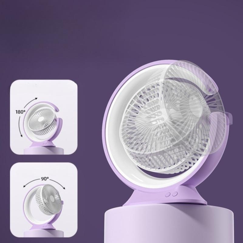 Ventilateur Portable 2026 New USB Rechargeable Fan Desktop Outdoor Fan with Night Light