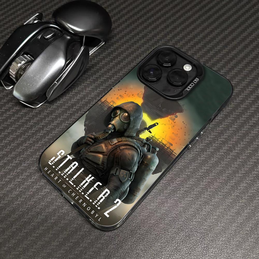 Spiel Stalker 2 heiß Handyhülle schwarz IMD Bunt Silber Geeignete weiche Hülle für iPhone 16 15 14 13 12 11 XS Pro Max