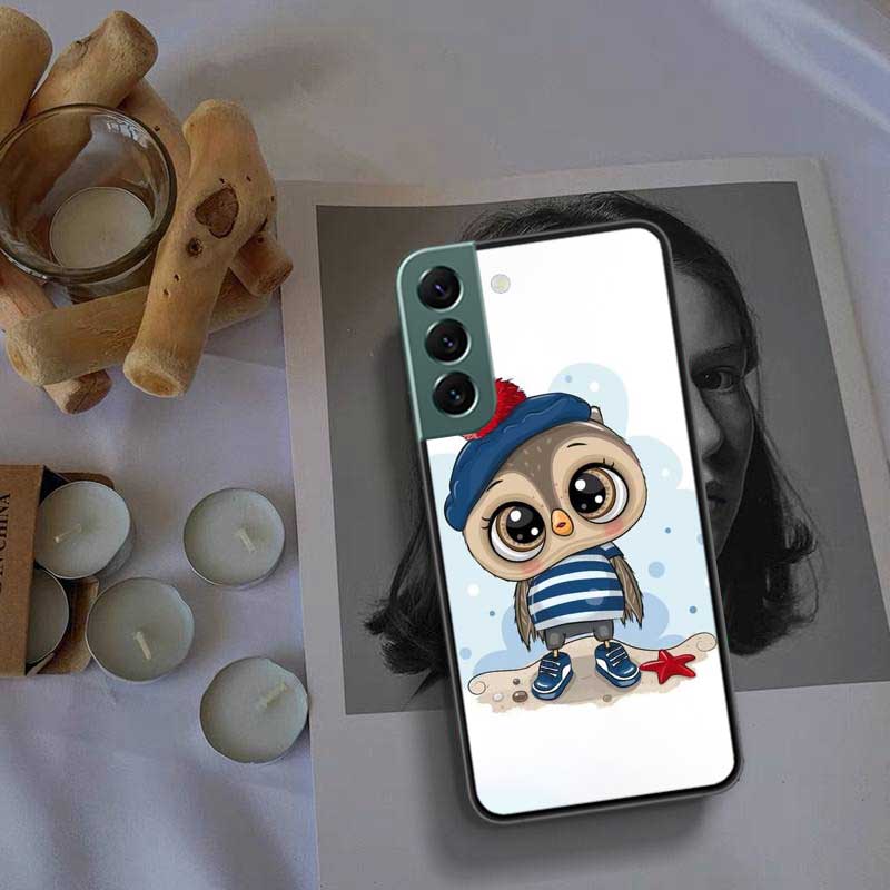 Baby Cute Owl Lover Cartoon Candy Winter Phone Case For Samsung Galaxy A12 A22 A32 A42 A52 A72 A54 A34 A24 A14 A73 A53 A33 A23 A