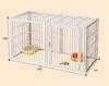 Cage pour chien de taille moyenne et grande avec clôture supérieure - Maison-villa pour chat et chien, Assemblage libre pour chats et chiens
