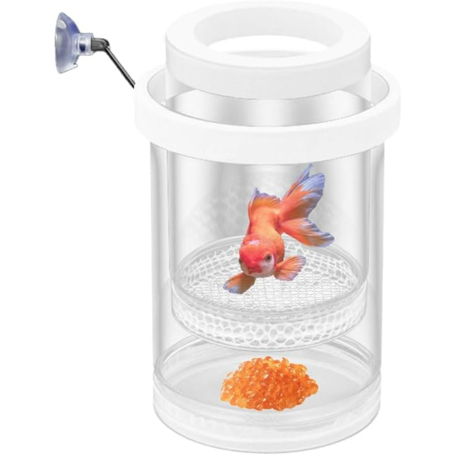 

Breeder Box Fish Tank,Fish Breeder Box for Floating Aquarium,Isolation Breeding Boxes,Separator for Baby Fish, Clownfish, Betta Eggs білий