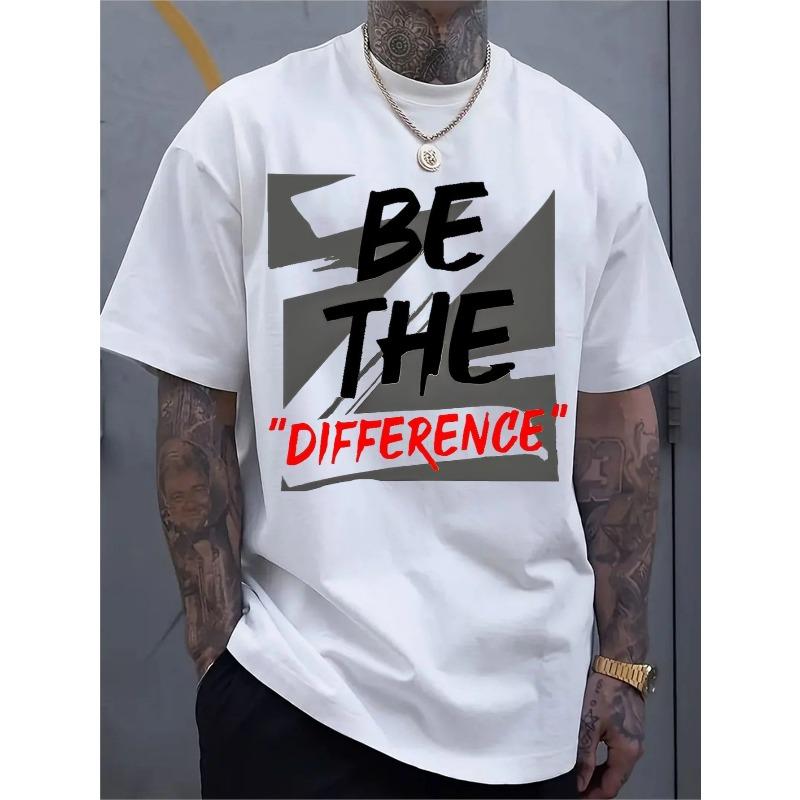 European Size Men'S Fashion Trend Round Neck T-shirt | Versatile Short Sleeve, Travel/Summer/Beach, Fitness/Running/Training, Casual Style