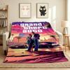 Gta V Cover Flannel Blanket Throw Blanket Soft Warm Sofa Bed Camping Home Decor Unique Christmas Gift C9211787