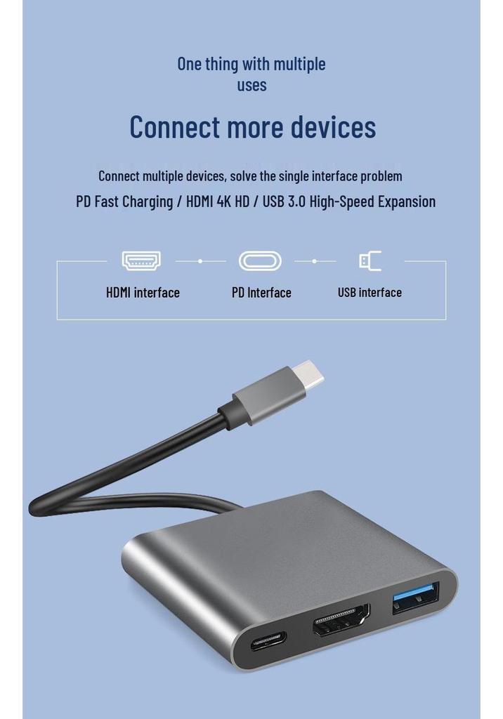 USB-C to HDMI Multiport Hub with USB 3.0 and Type-C Docking Station
