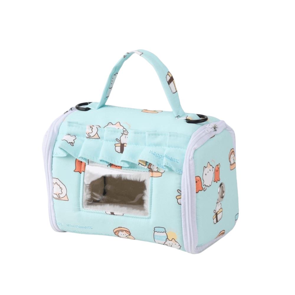 

Pet Shoulder Bags Warm Parrot Carrier Bag Thicken Windproof Bird Cotton Nest with Window Large Space Bird Travel Cage Winter S зелений