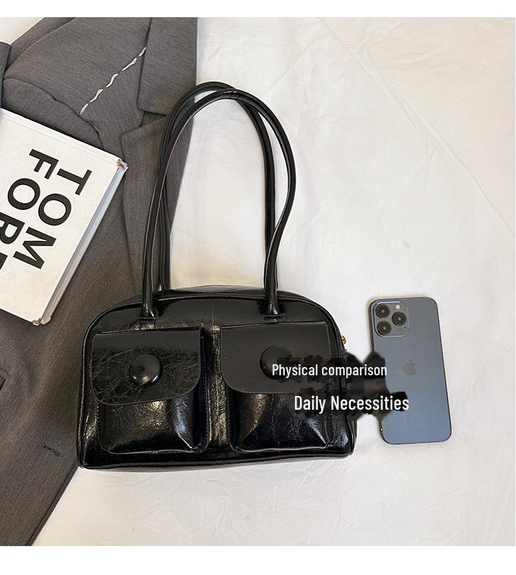 Trendy Damen Multi-Pocket Umhängetasche - 2024 Herbst/Winter Retro Koreanischen Stil, Große Kapazität