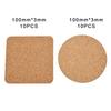 10Pcs Cork Coasters Square Cork Mat DIY Backing Sheet For Home Bar 100 X 100 X 3mm Cutlery MATS And Coasters Kitchen Home Parts