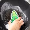 Christmas Sponges Kitchen Dual Sided Scrub Bowl Pot Cleaning Sponge Santa Christmas Tree Gingerbread Man Cleaning Tools