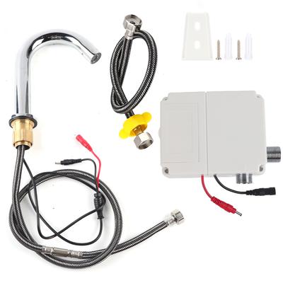 G1/2in Thread Automatic Induction Sensor Water Faucet Infrared Single Cold Tap with Control
