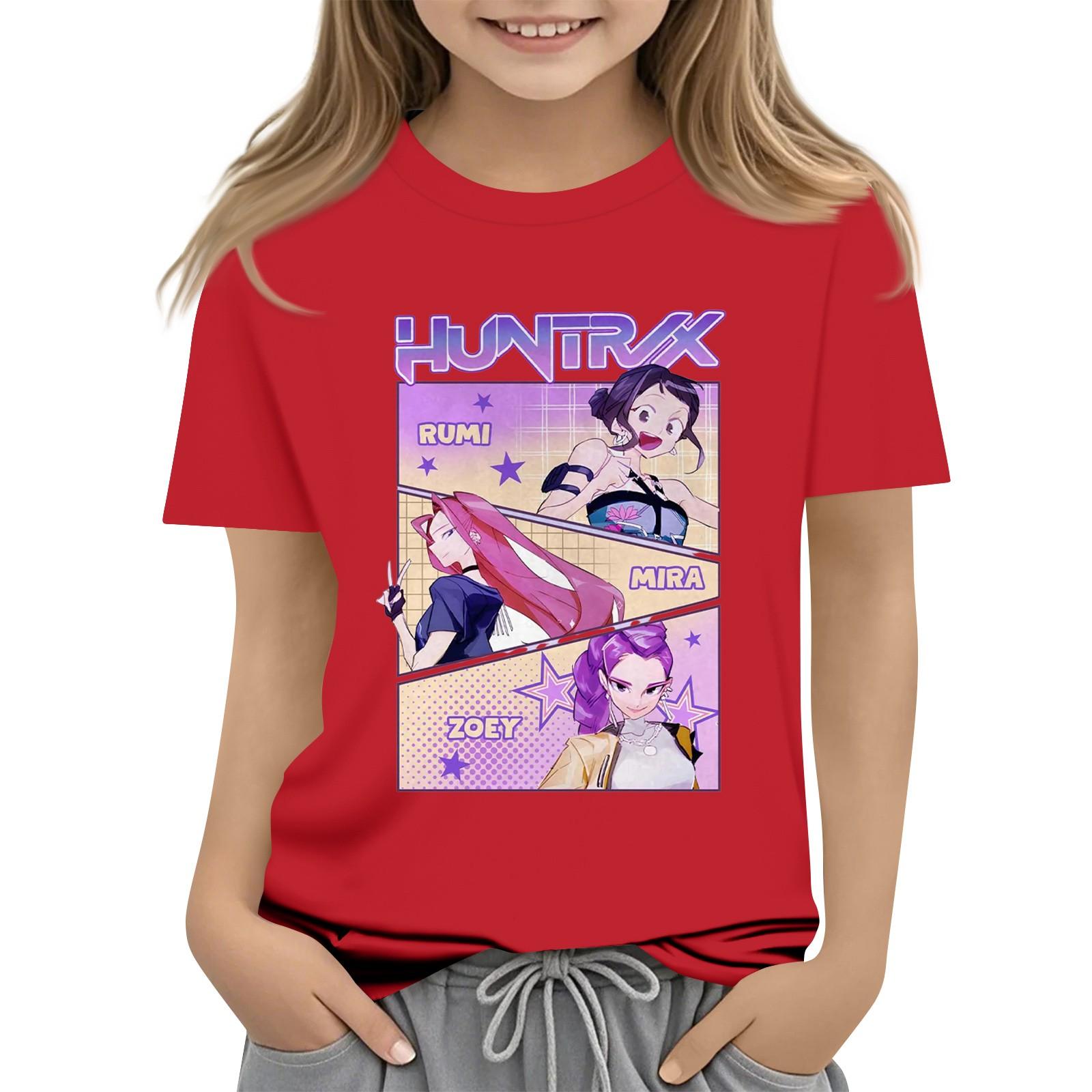 

Футболка с короткими рукавами и круглым вырезом для мальчиков и девочек 140 красный