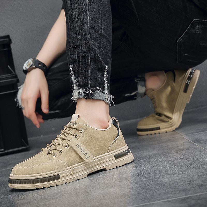 Spring Autumn Mens Casual Shoes Thick Sole Non-slip Brand Male Footwear Cool Young Man Street Style Breathable Mesh D055