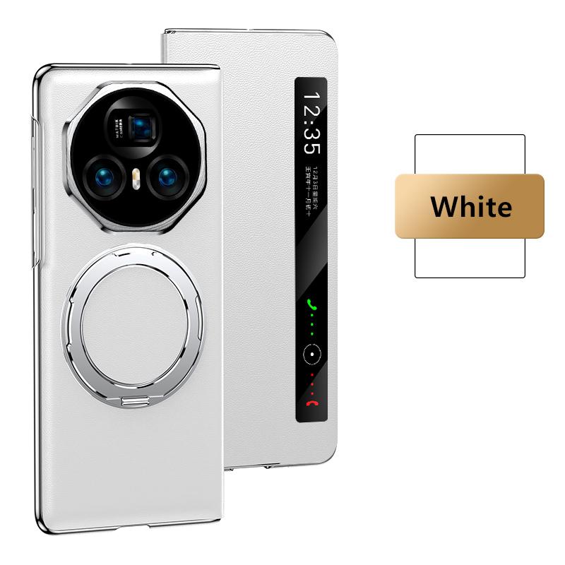 

Чехол-книжка LANGSIDI Smart Flip для Honor Magic V2 VS2 из натуральной коровьей кожи с магнитным вращающимся кронштейном и подставкой, задняя крышка For Honor Magic V3