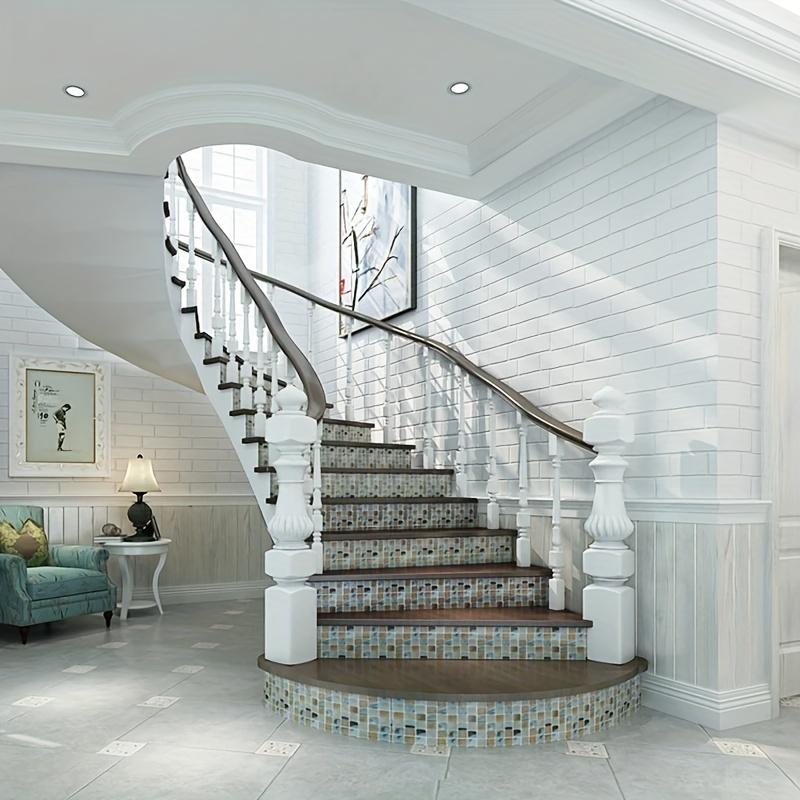 Retro 3D Cultural Brick Wallpaper Simulation White Brick Pattern Brick Restaurant Barber Shop Clothing Store Background Wallpape