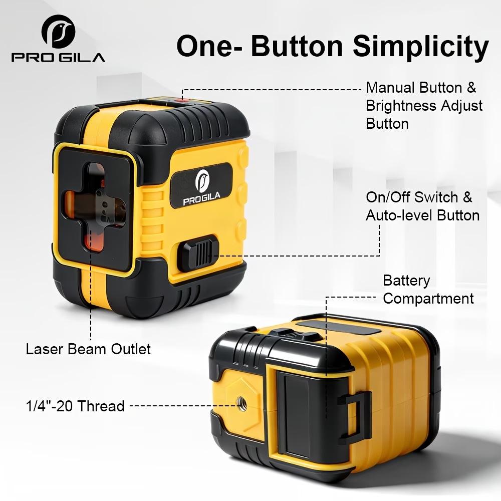 High-Precision 2-Line Laser Level: Portable, Automatic, Strong Light Outdoor Instrument