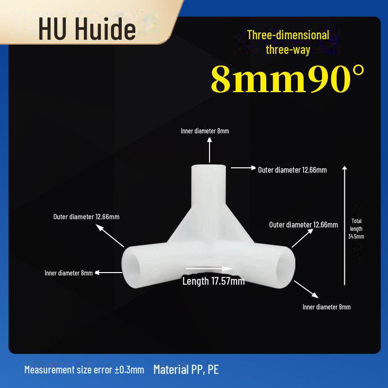 Three-Dimensional Plastic Right Angle Joint Connector for Tent and Studio Accessories