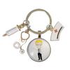 Syringe & Stethoscope Nurse Cap Keychain - Doctor/Nurse Gift