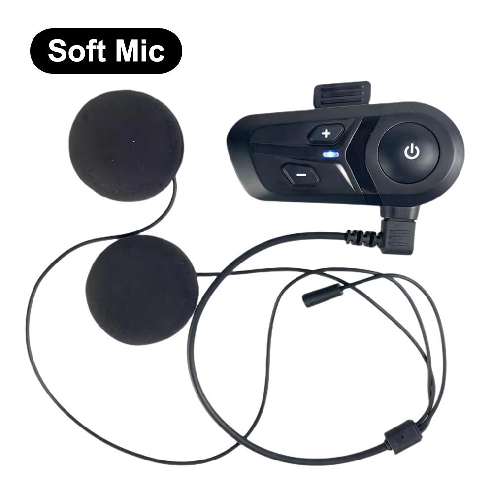 Motorcycle Helmet Headset BT5.3 Wireless Helmet Earphones Hands-free Call with Mic Intercom Headphones Waterproof for Helmet