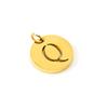 New titanium steel English letter DIY pendant fashionable stainless steel round hollow letter pendant