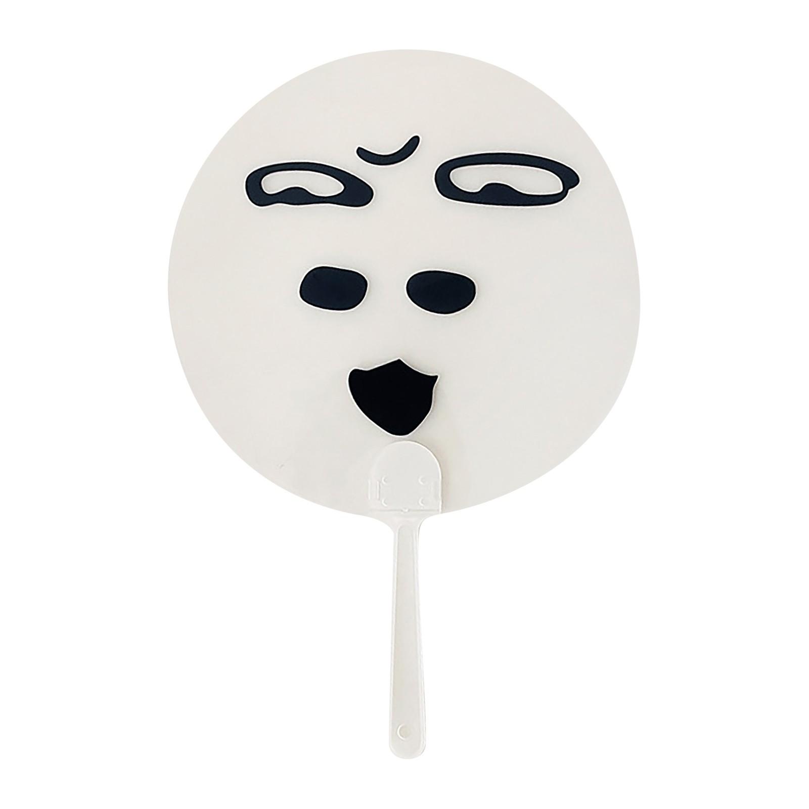 

Забавный веер с принтом красных губ, абстрактная подставка, прозрачный ручной маленький круглый веер One Size