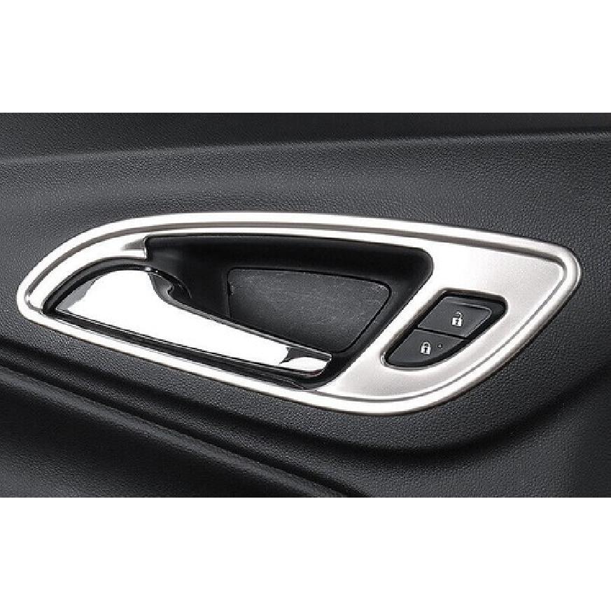 Silver Steel Inner Door Handle Bowl Cover Trim For Chevrolet Equinox 2018-2023