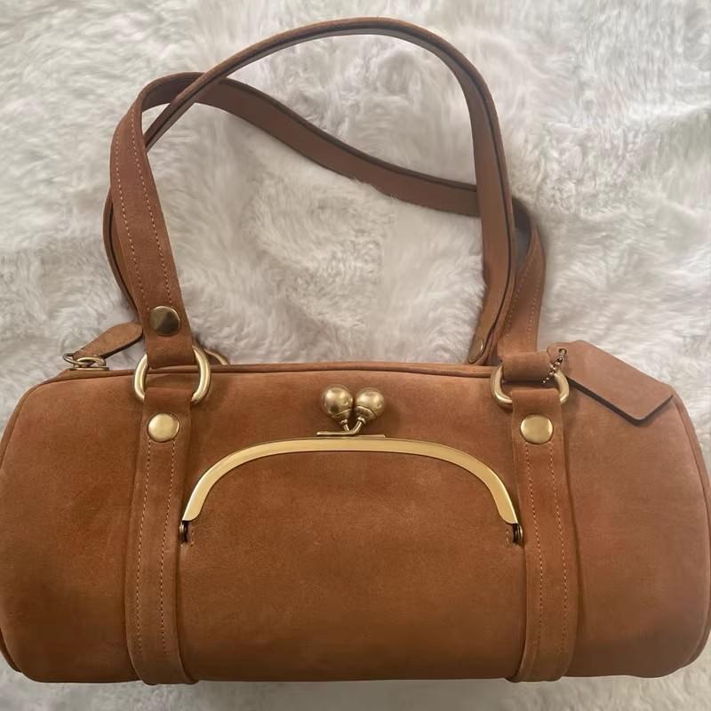 

Retro Suede Pillow Bag Women s New Versatile round Cylinder Bag Luxury Handbag Crossbody Shoulder Bag Casual Style хаки