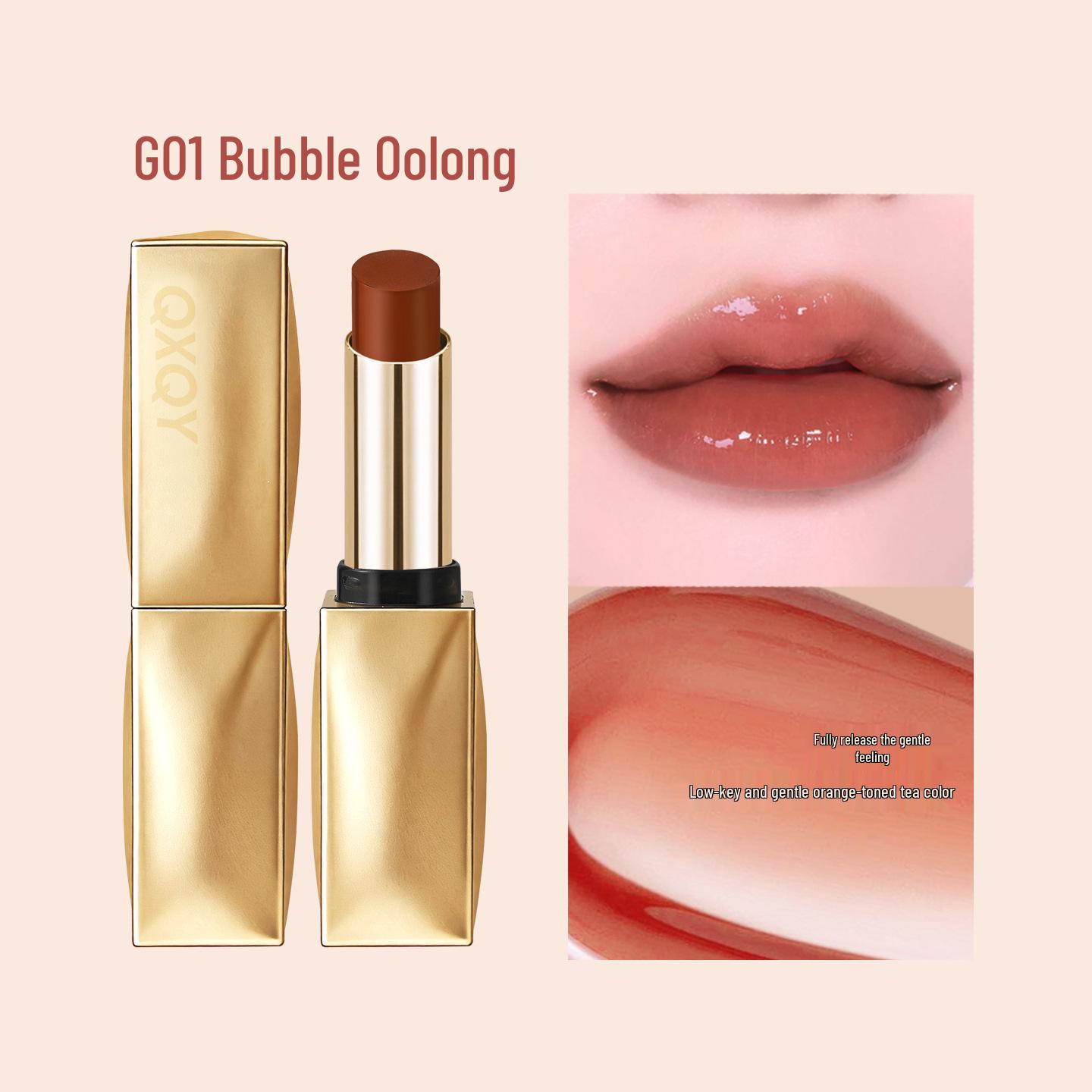 QXQY Water Glow Essence Lipstick: Silky, Moisturizing, Long-lasting, High Pigment.