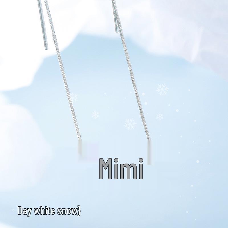 Korean Style Minimalist Tassel Snowflake Earrings for Women - Handmade Christmas Gift