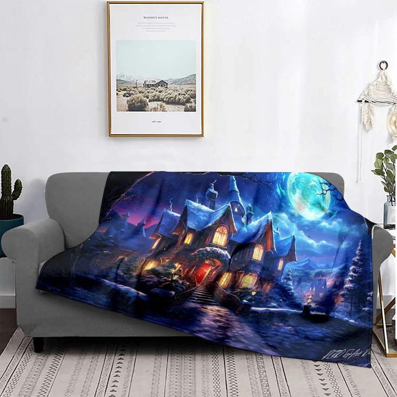 Home decoration plush Throw Sofa blanket Bedspread bed fluffy soft blankets decor Plaid Modern simple Merry Christmas winter
