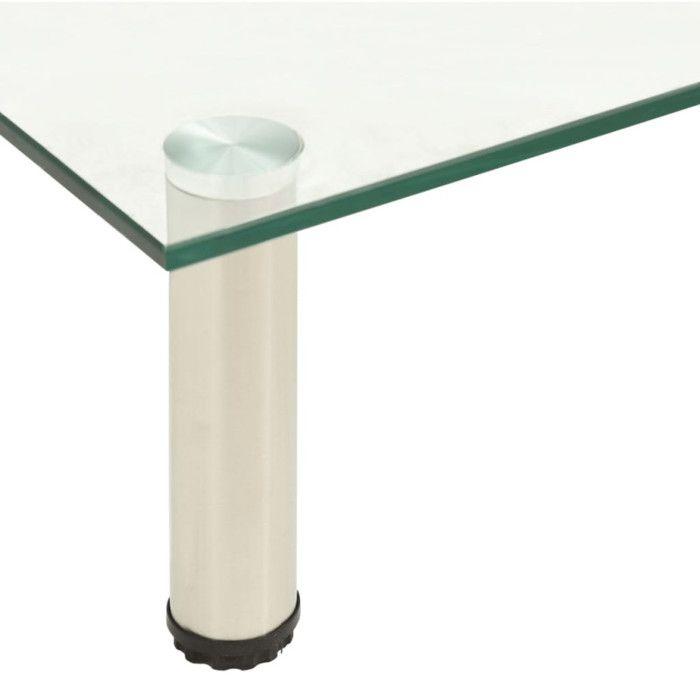 TV Stand - VIDAXL - Transparent - Tempered Glass - 40x35x17 Cm - Contemporary Design