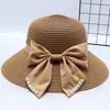 New Bow Pearl Straw Hat Women's Summer Temperament Versatile Casual Face Small Fresh Sun Hat
