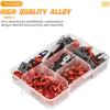 177 Pcs Motorcycle Fairing Bolt Kit, Colorful Fasteners Bolts Nut Clips Set, Red