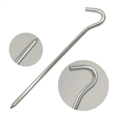 10KS 18cm Stanové kolíky Hliníkové Okrúhle Stanové kolíky Zliatina Strieborné Stanové kolíky Vonkajšie Klince Stanové Príslušenstvo