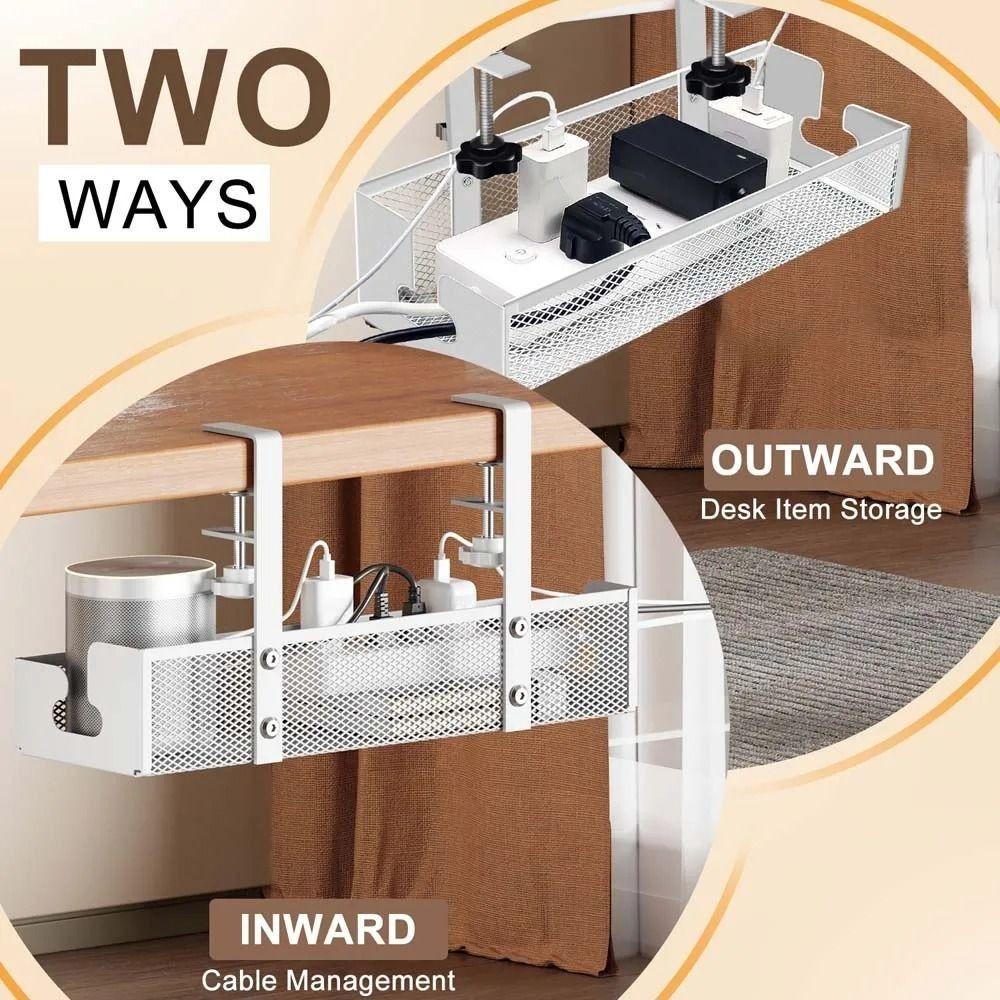 Clamp Cable Management Power Strip Cord Holder Tidy Cable Tray  Rack