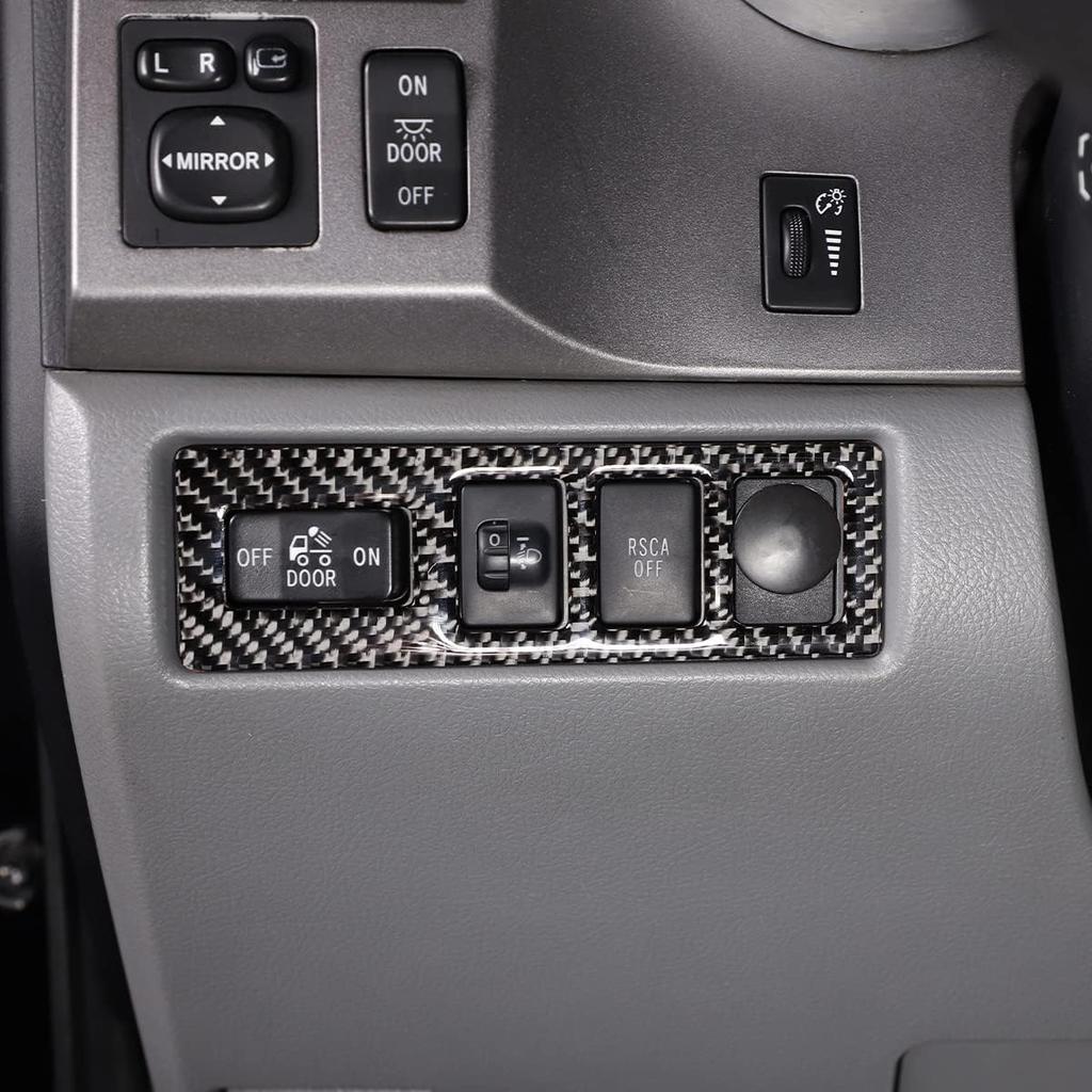 High Mounted Stop Lamp Switch Frame Sticker Trim for Toyota Tundra 2007-2013 Center Consoles Accessories, Real Carbon Fiber Automotive Interior