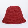 Womens Straw Sun Hat Woven Bucket Hat Fishing Hat Beach Hat Foldable Cap Solid Color Straw Beach Hat Summer