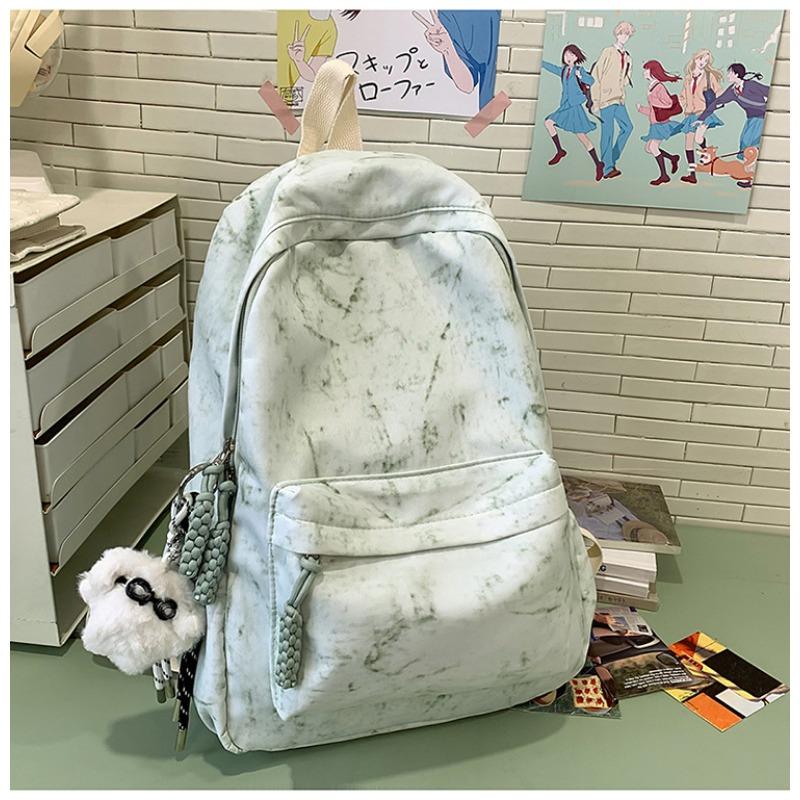 Girls Korean Version of Ins Simple Large Capacity Tie Dye Backpack New High School Students Backpack.